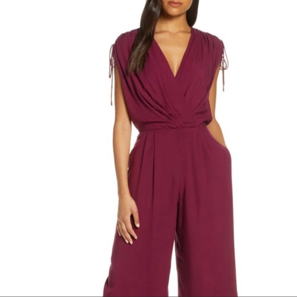 Gorgeous Wine Colored Jumpsuit from Gal Meets Glam! In Excellent Condition!